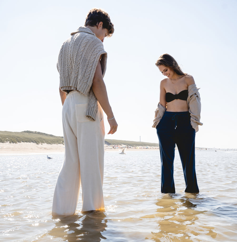 Unisex Meditation Terry Pants Navy