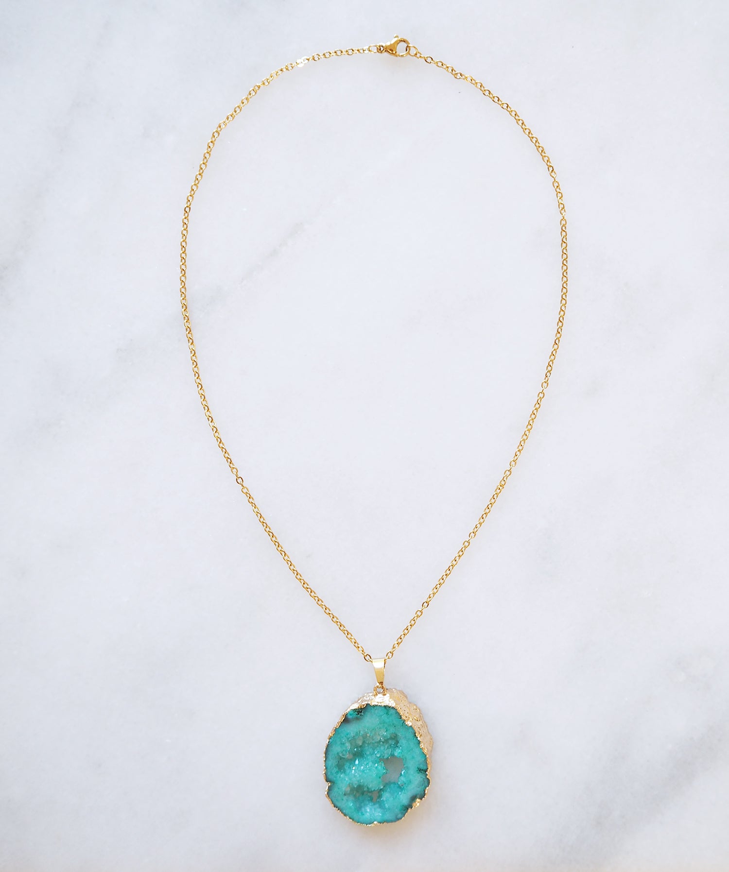 Limited Edition Turquoise Druzy Sprinkle Necklace