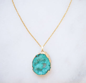 Limited Edition Turquoise Druzy Sprinkle Necklace